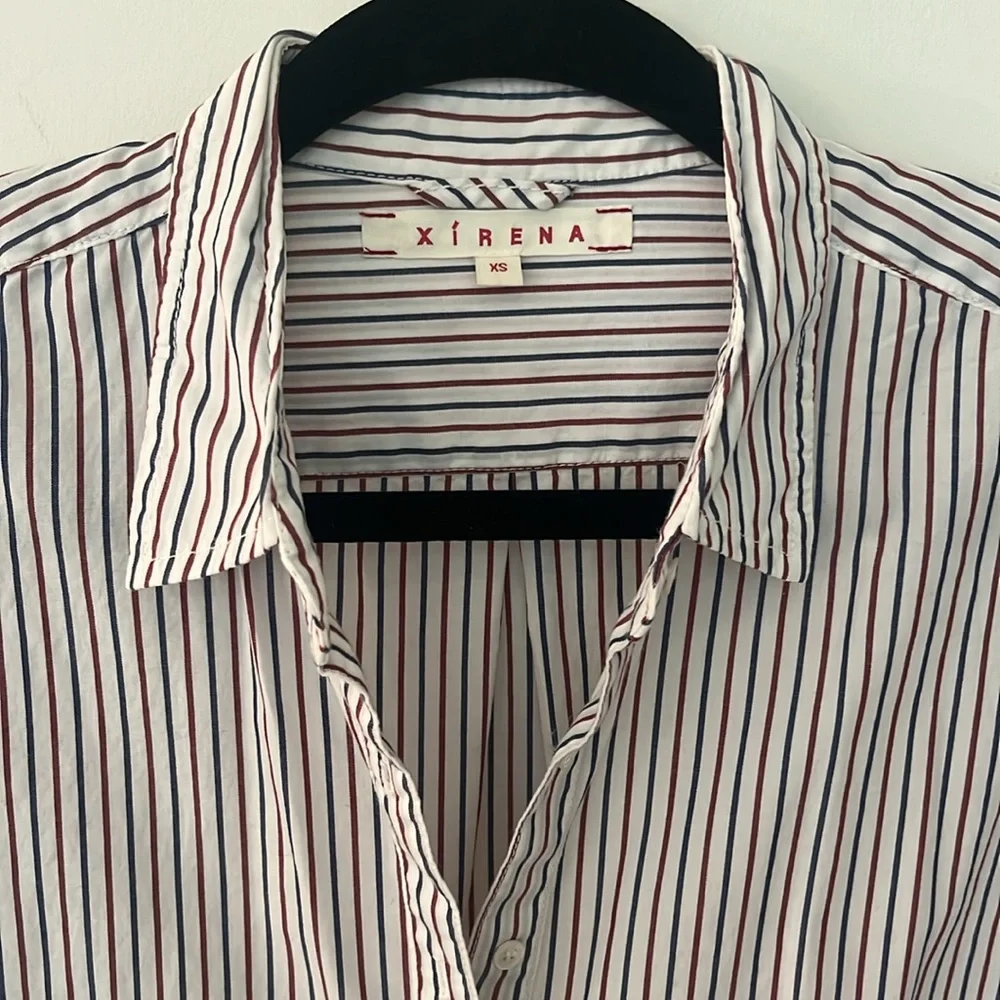 Xirena Beau shirt red white blue stripe - Picture 2 of 5